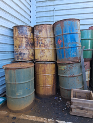 0010003 Assorted Colour Oil Drums (57cm wide/88cm height)