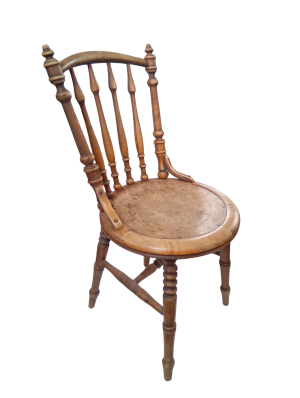 0085269 Bentwood Spindle Back Chairs X2 (85cm H by 41cm W)