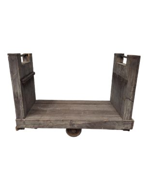wooden flat cart