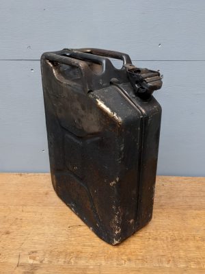 black metal jerry can