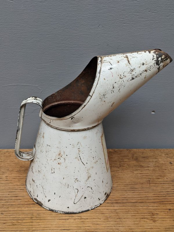 vintage metal oil can with spout guard