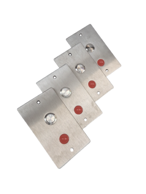0090066 X4 Stainless Steel Push-To-Exit Buttons