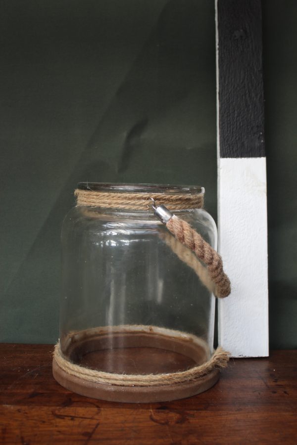 1001001 Glass Bottomless Jar with Rope Handle