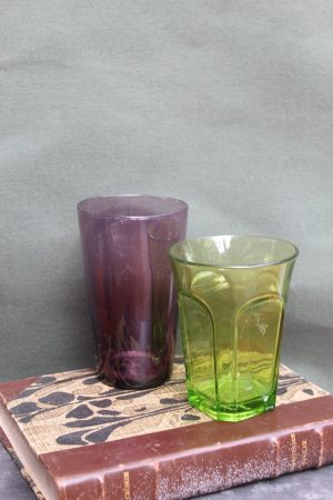 1001086 Purple and Green Large Rocks Glasses (250ml)