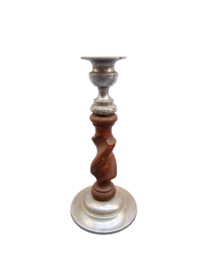 0026023 X1 Wooden Candlestick (21cm H)