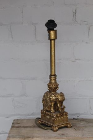 0027134 Indian Elephant Gold Lamp