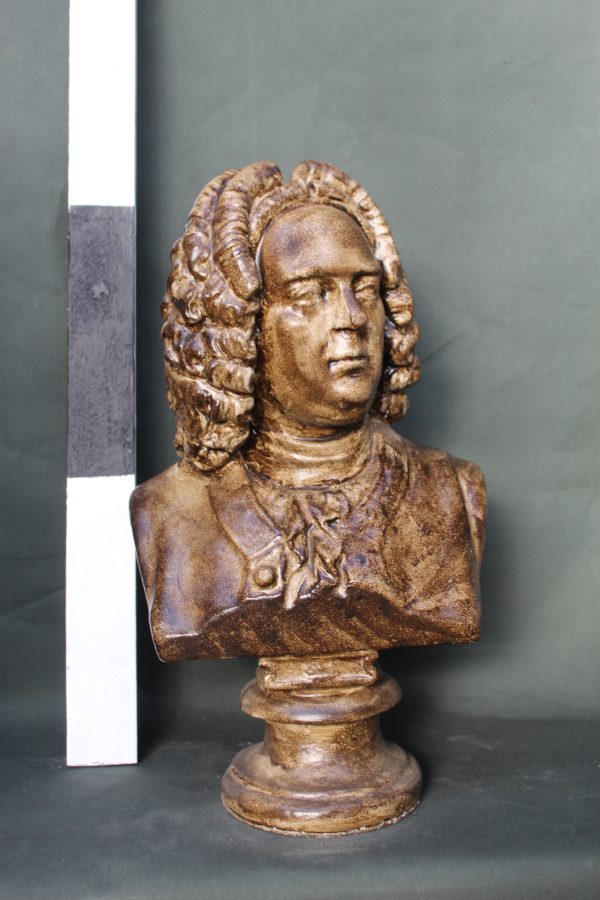 0900016 Painted Aged Isaac Newton Bust