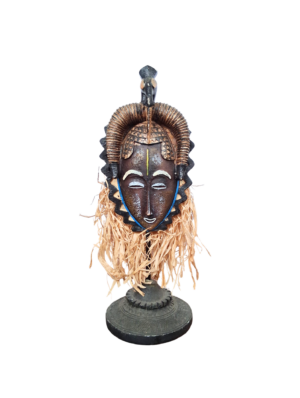 0900025 X1 Carved Wooden Yaure Mask (22cm H)