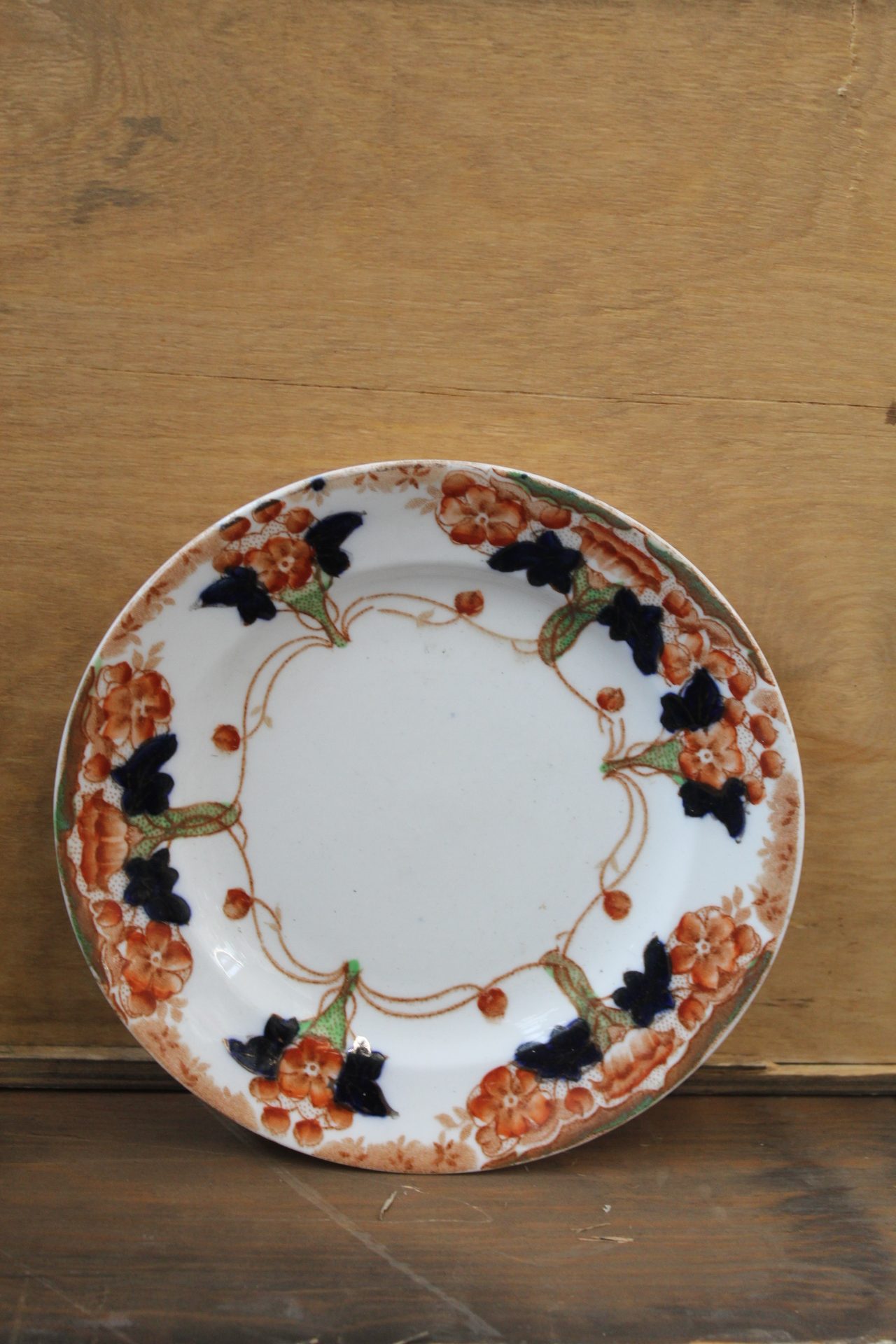 1210005 Red Floral Plate