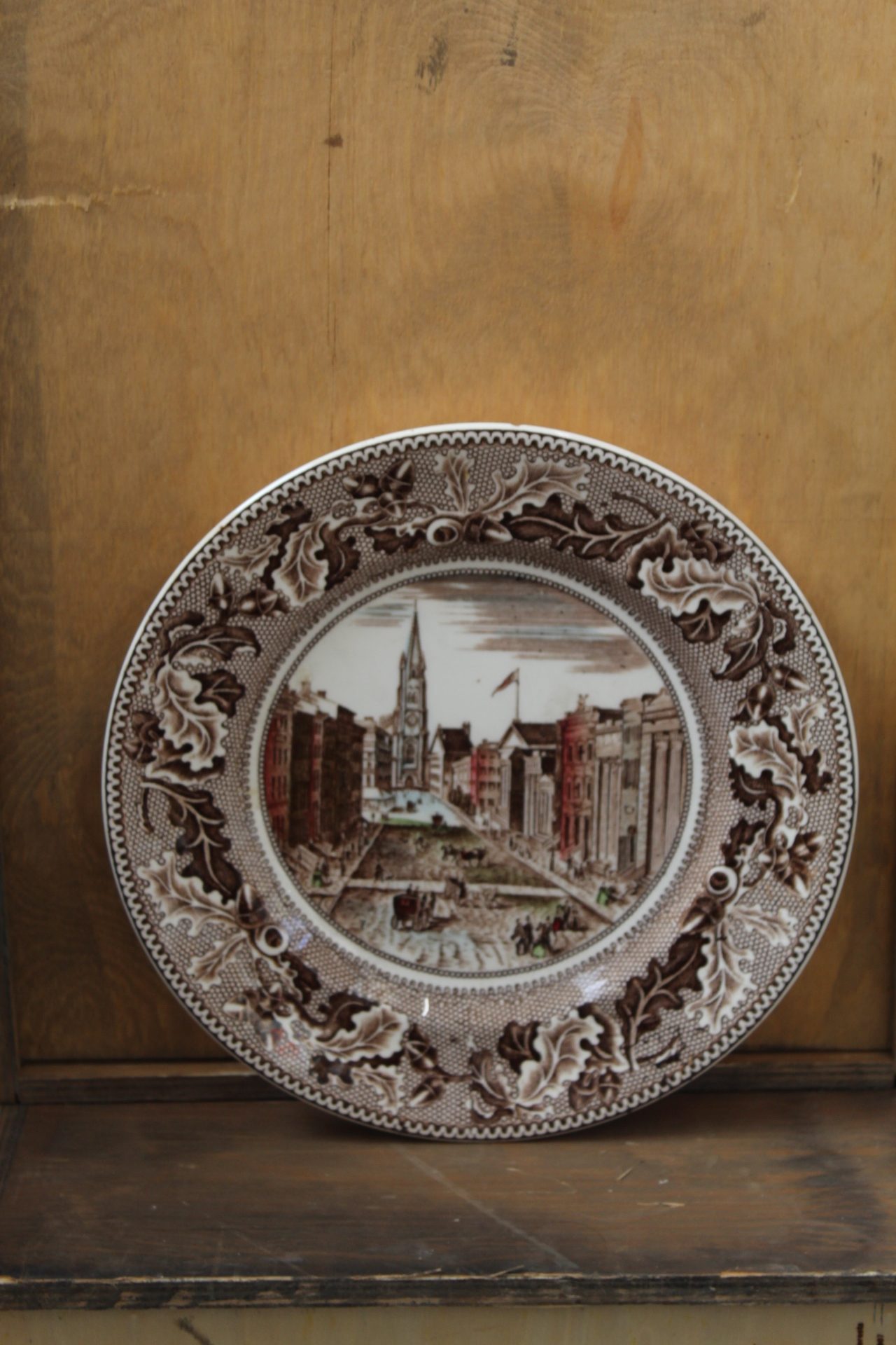 1210033 Brown China Plate