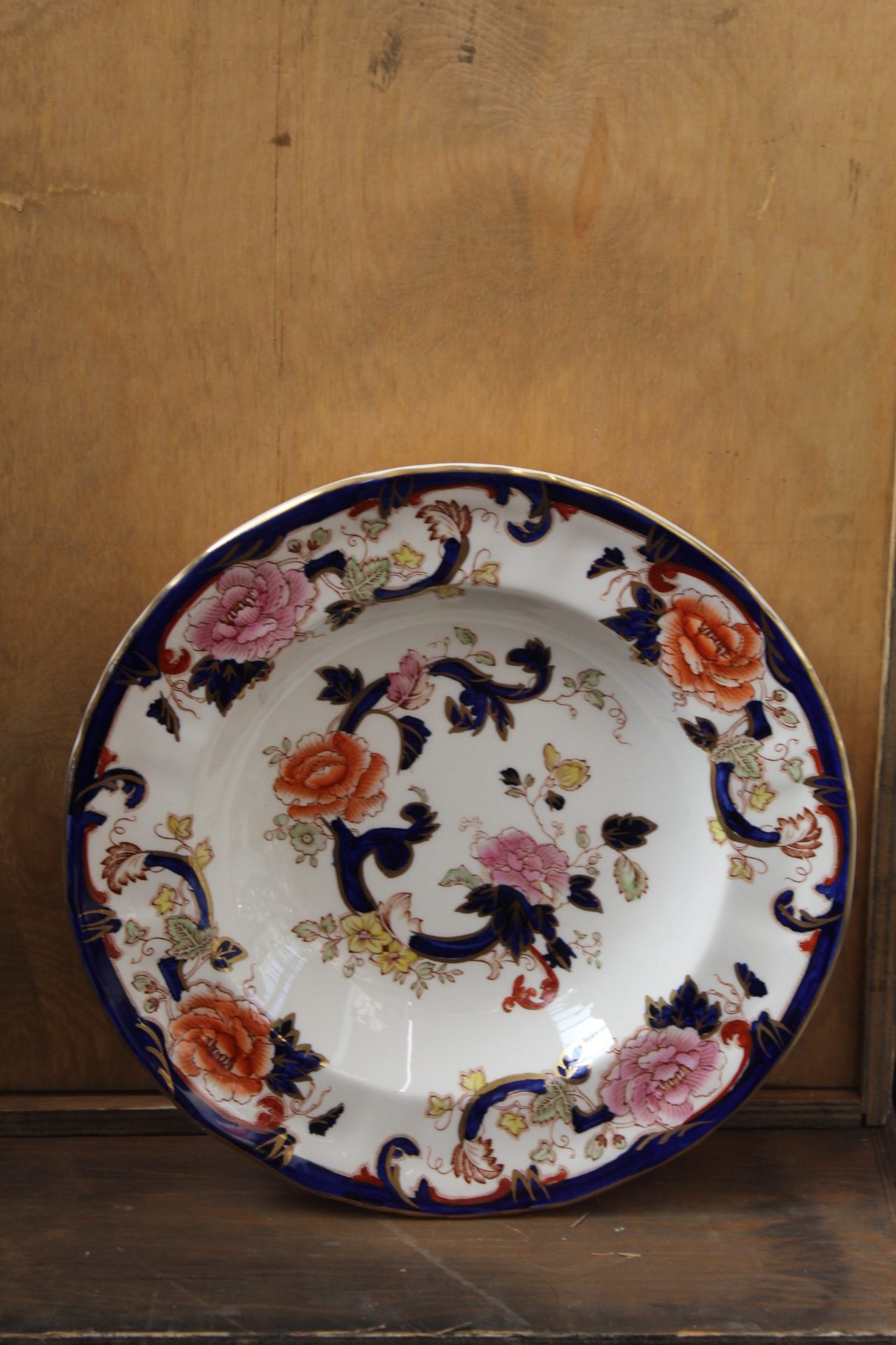 1210034 Blue Floral Plate