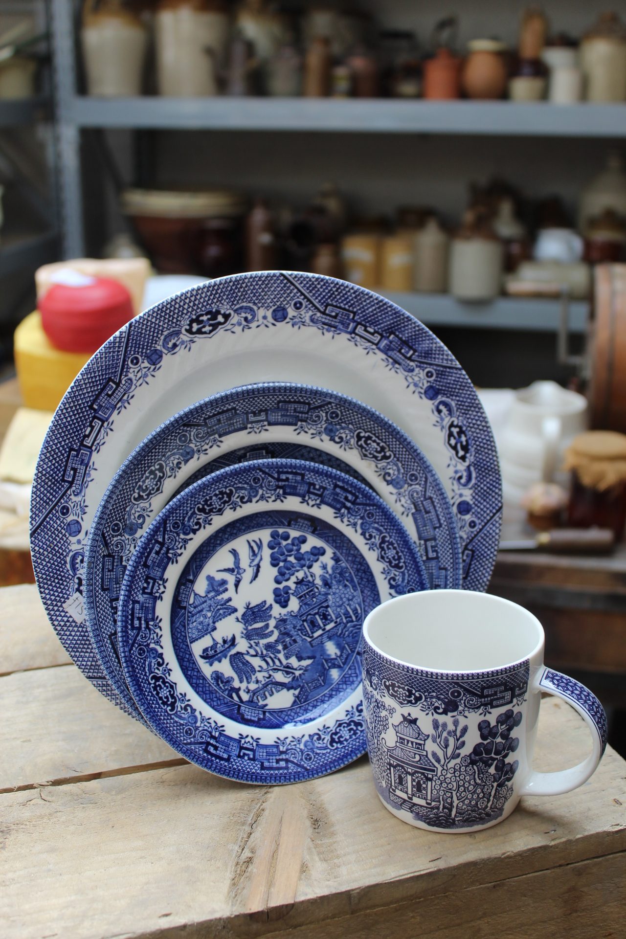 1210099 Blue Modern China Plate Set