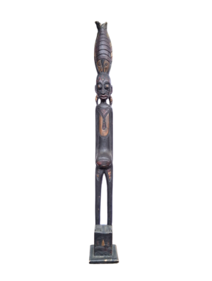 0900016 X1 Hand Carved Luba Kibango Staff Scepter (98cm H)