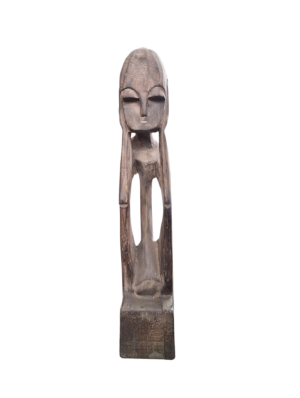0900011 X1 Hand Carved Wooden Sculpture (63cm H)