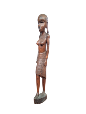 0900006 X1 African Hand-Carved Wooden Figurine (31cm H)