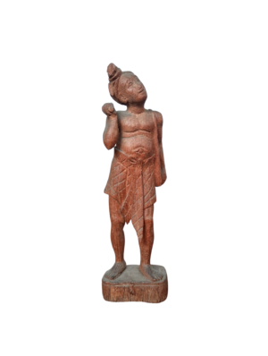 0900027 X1 Hand-Carved Wooden Figurine (20cm H)