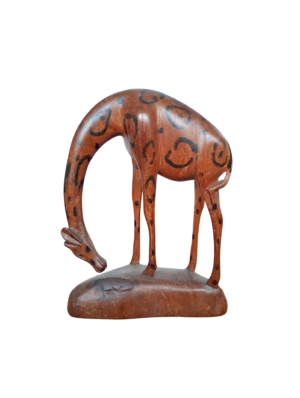 0900041 X1 Wooden African Giraffe Figurine