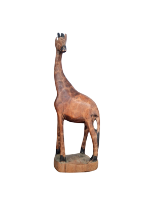 0900042 X1 Wooden African Giraffe Figurine