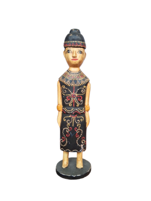 0900030 X1 Hand-Carved Indonesian Wooden Figurine
