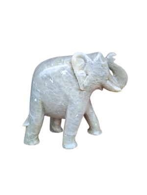 0900059 X1 Marble Elephant Figurine (12cm H)