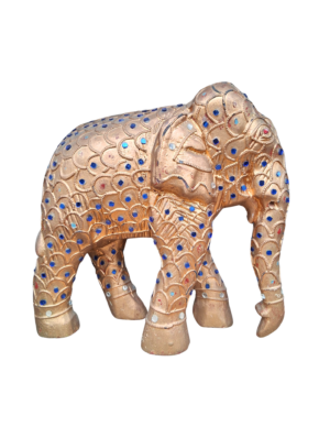 0900058 X1 Gold Elephant Figurine (23cm H)