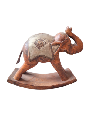 0900046 X1 Vintage Indian Rocking Elephant Figurine (22cm H)