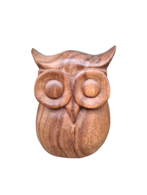 0900062 X1 Wooden Owl Figurine (17cm H)