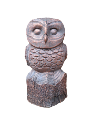 0900063 X1 Wooden Owl Figurine (21cm H)