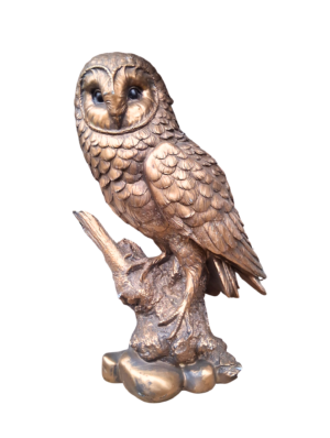 0900067 X1 Gold Owl Statue (33cm H)