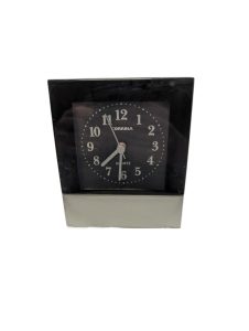 black and grey square clock