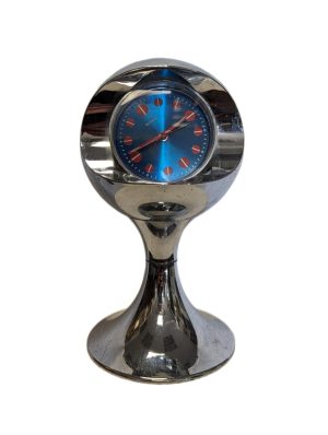 retro silver space clock