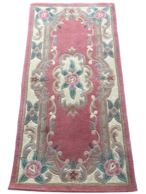 floral pink rug