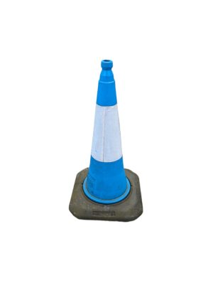 blue plastic cone
