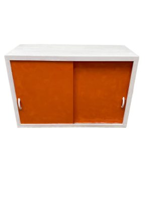 orange sliding door cupboard
