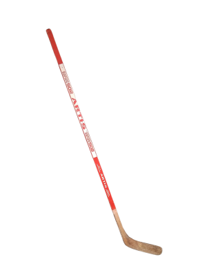 7900077 SPORTS: Red Vintage Wooden Ice Hockey Stick