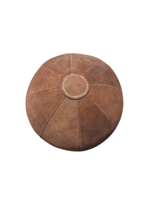 7900180 SPORTS: Brown Suede Vintage Medicine Ball