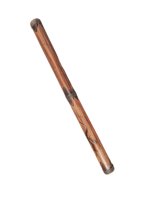 1500072 MUSIC: Large Carved Wooden Rain Stick