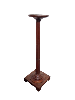 0074039 Antique Wood Carved Pedestal X1 (97cm H x 25cm D)