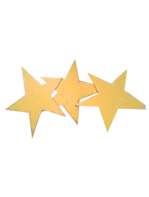 1710050 Aged Wooden Star Cut Outs
