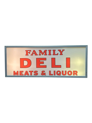 6900038 Light Up Deli Food Sign (125cm L x 48cm H x 16cm D)