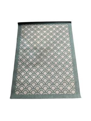 0930141 Blue and White Scallop Design Rug No.24