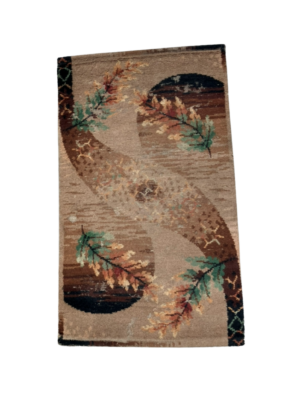 0930275 Brown Rug With Leaves No.59