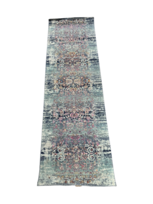 0930146 Blue Kashan Runner Rug No.30