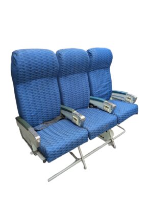 retro blue airplane seats